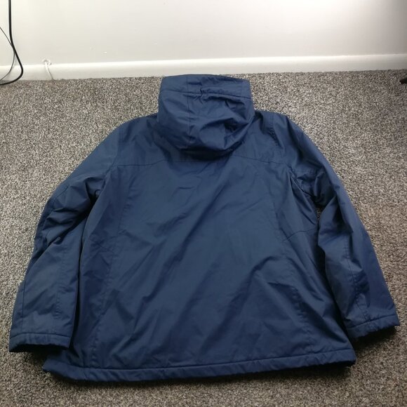 LL Bean Coat Winter Warmer Jacket Sherpa Lined Quilted Blue Womens 1X - Picture 5 of 8